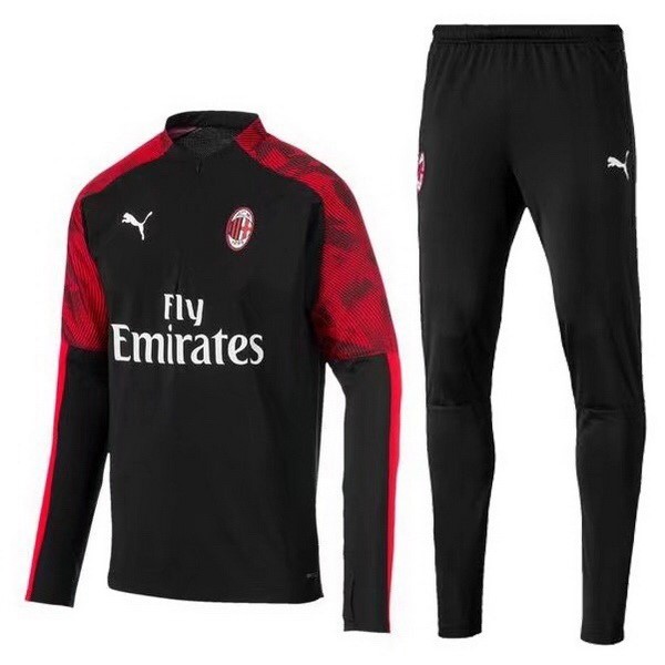 Survetement Football AC Milan 2019-20 Noir Rouge